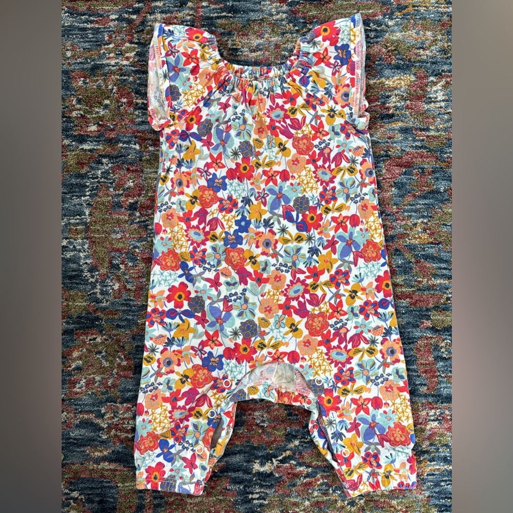 Tea Collection Floral Kids One Piece - Multicolor
